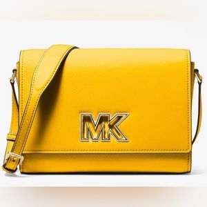 NWT Michael Kors Yellow Mimi Medium Messenger Bag